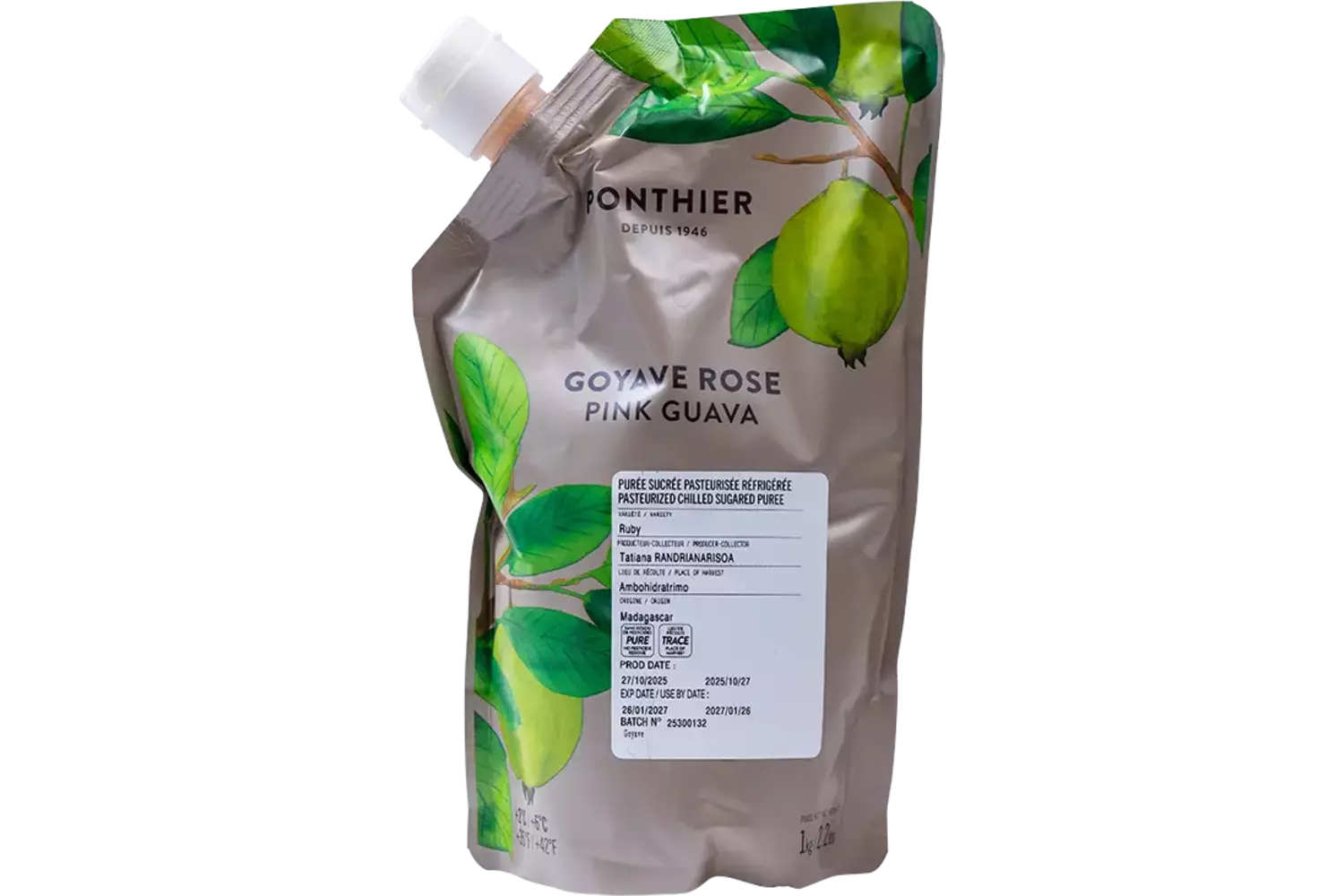 Fruitpuree guave 1kg stuk 1